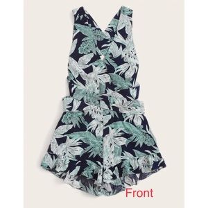 Tropical Criss Cross Back Romper
